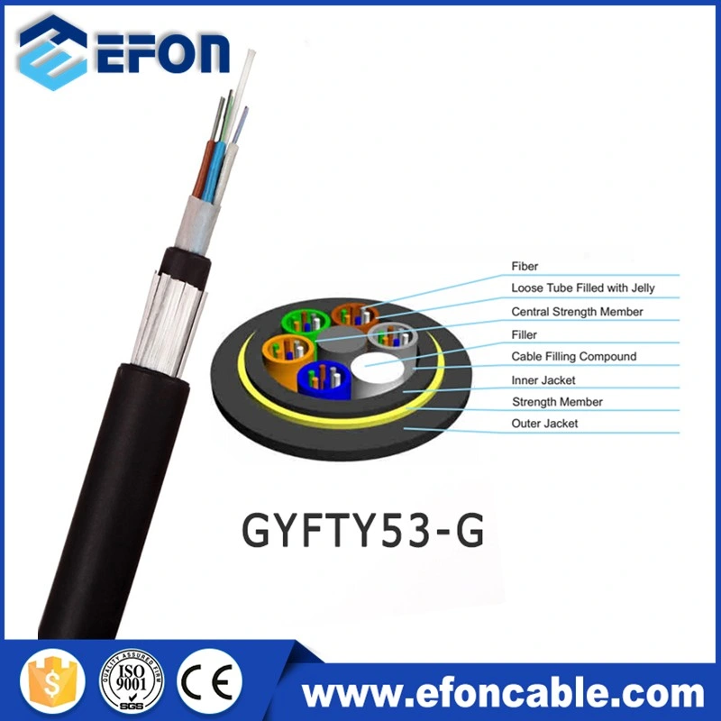 GYFTY53-G Armored Rodent Resistant Direct Burial Fiber Optic Cable Price Per Meter