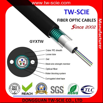 4 Core Fiber Optic Singlemode Strand Cable GYTA53 for Direct Burial Use