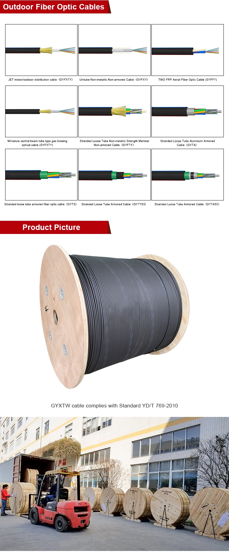 GYXTW Aerial/ Duct Armored High Tension Fiber Optic Cable
