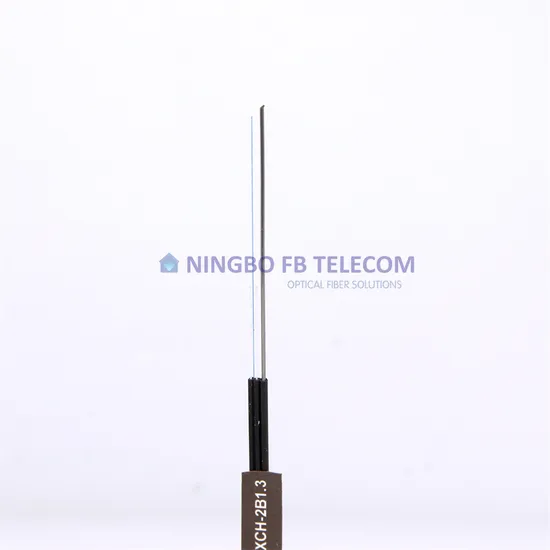 FTTH Drop Cable Indoor LSZH 2 FRP Flat Fiber Optic Aerial Cable 